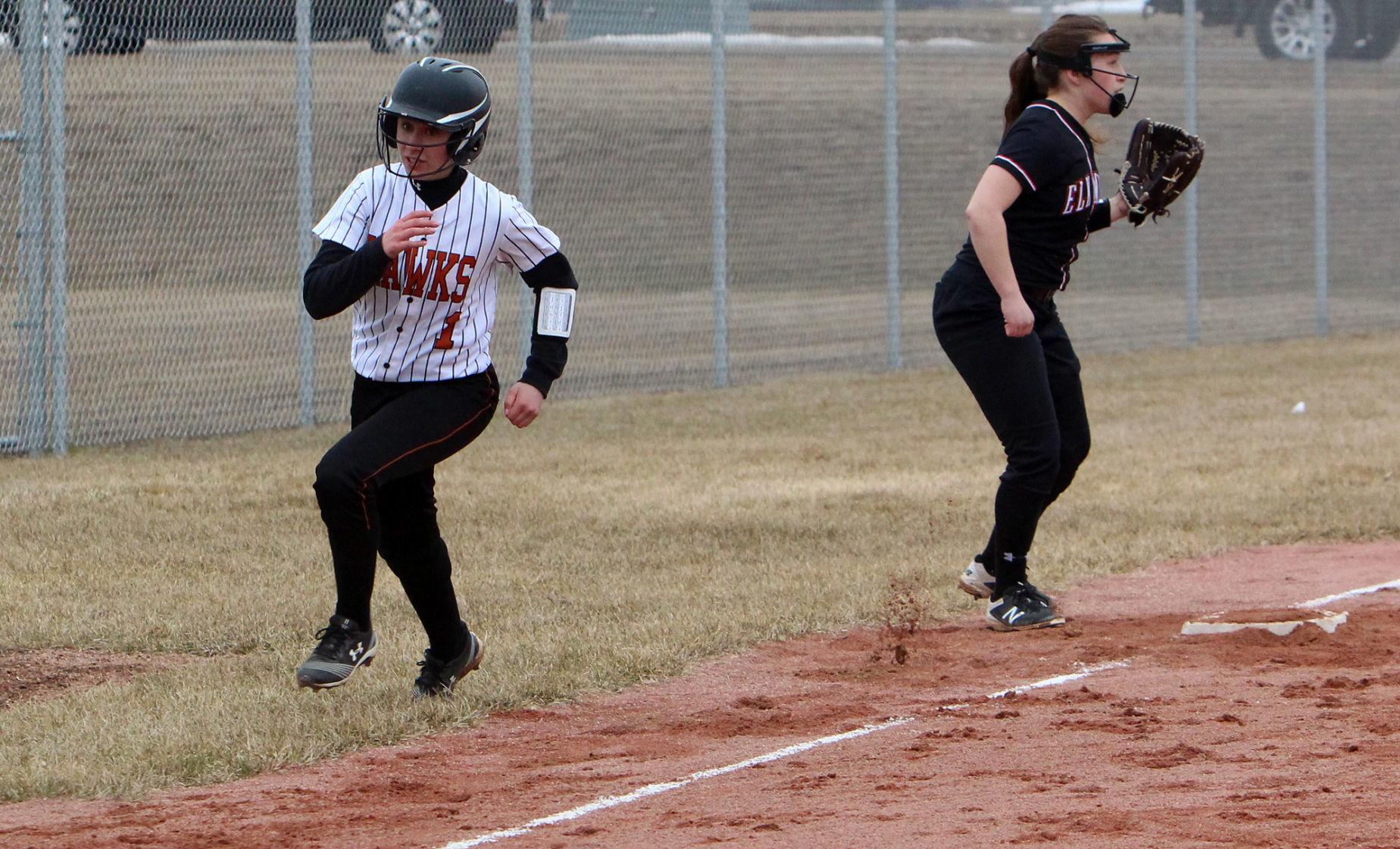 Elk Mound at Bloomer softball 4-4-19